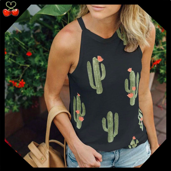 Mary's Cherries Boutique Tops - NEW 2019 Cactus Print Top🌵